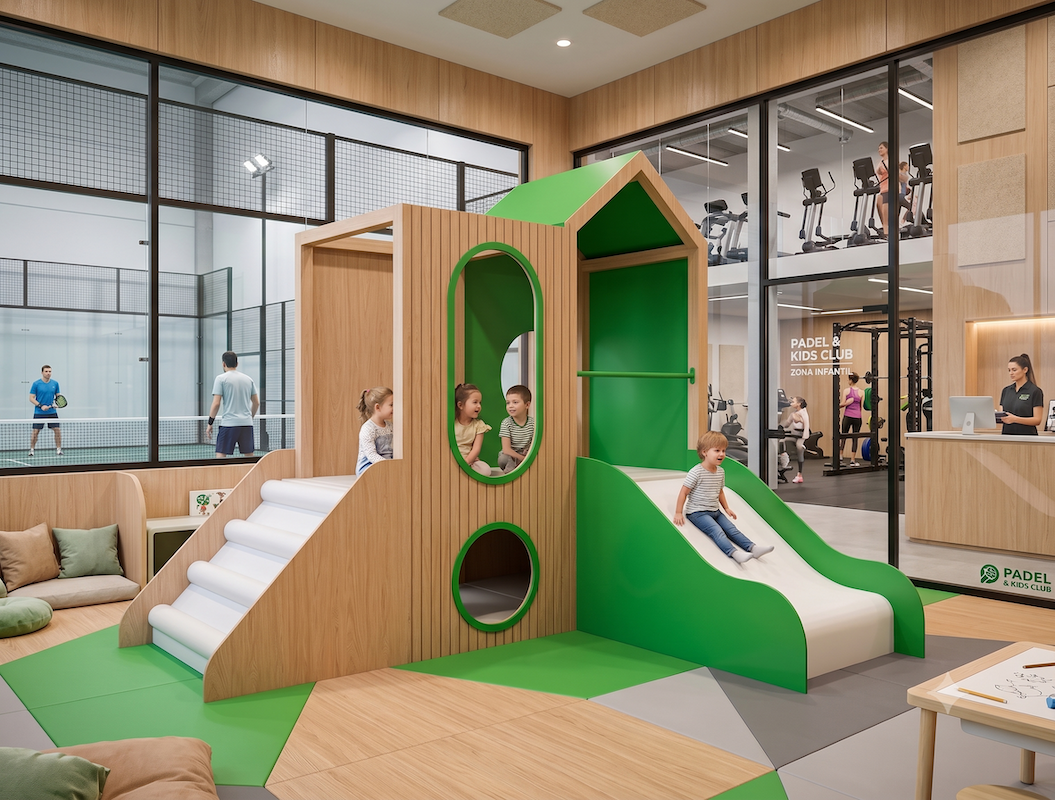 Village en un gimnasio